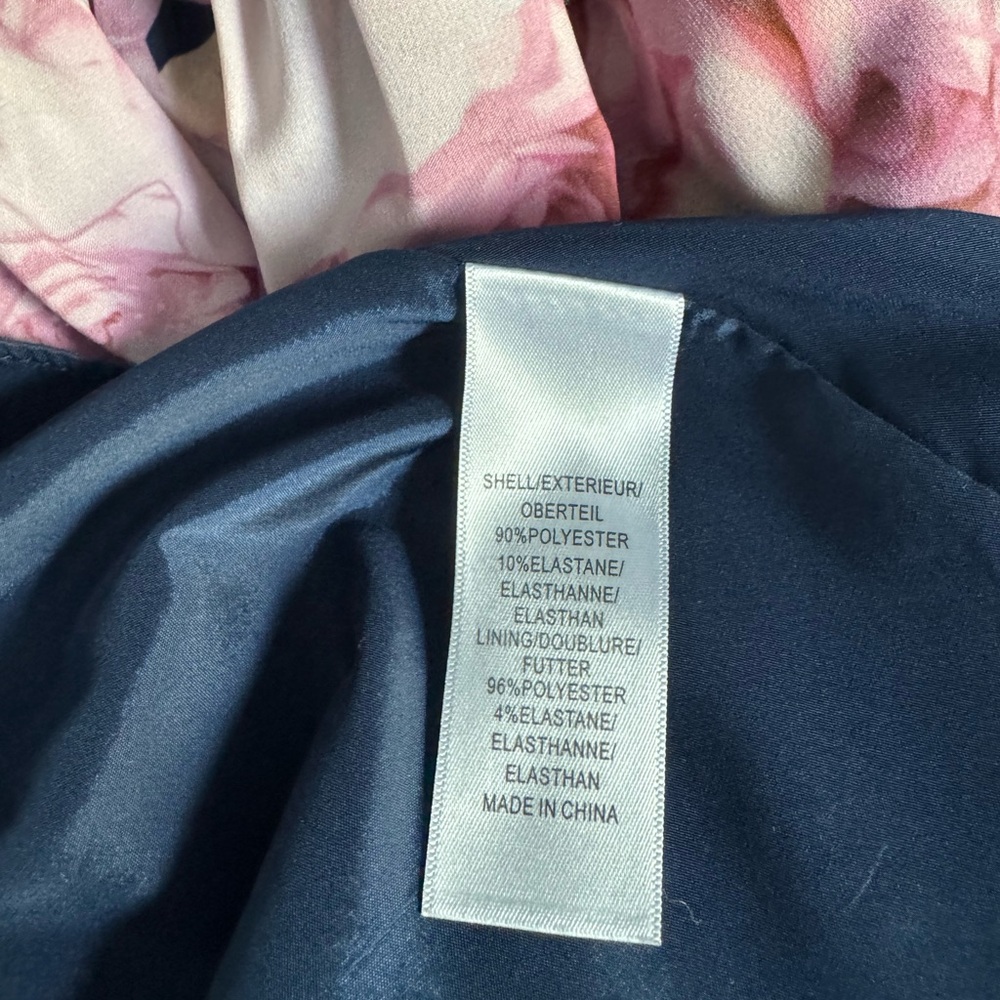 Adrianna Papell Navy/Floral Dress SIZE 12 - Picture 8 of 12